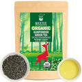 WT WEETEE Organic Gunpowder Green Tea, USDA Organic Loose Leaf Green Pearls Tea 8 Ounce, Full-Bodied & Gently Rolled Chinese Green Tea, Caffeinated