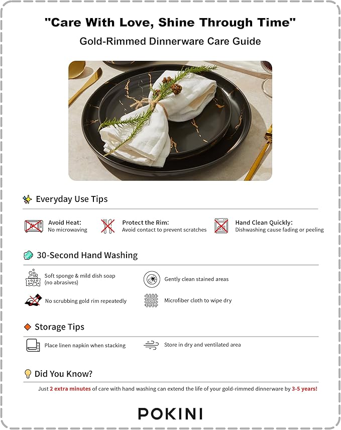 Pokini Black Gold Splash Dinnerware Sets, Marble Porcelain Plates and Bowls Sets, Modern Luxury Dish Set for 4, 12 Pieces Fine China Plates Set for Formal Dinners and Anniversaries
