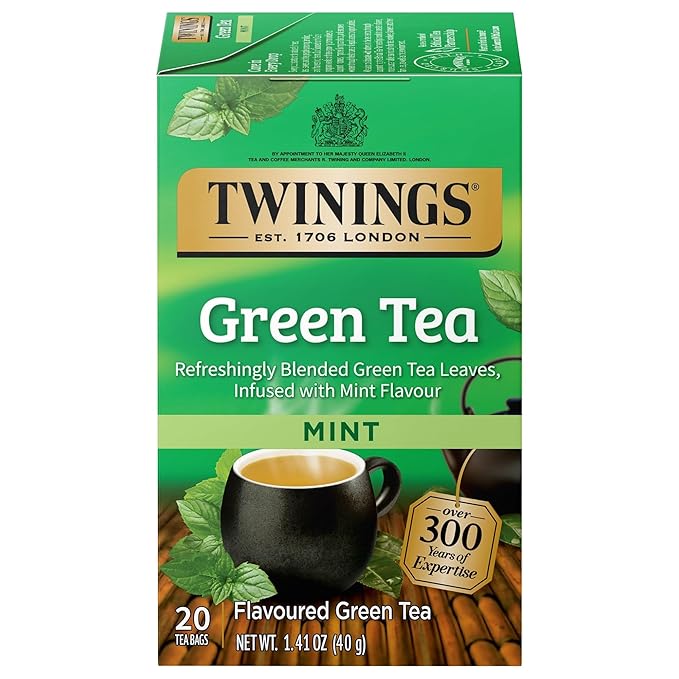 TWININGS TEA, TEA,GREEN,MINT 20 BAG