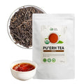 YUANSHENG Pu erh Tea Organic Loose Leaf, Chinese Yunnan Aged Fermented tea, Rich Antioxidants, USDA Organic Ripe Puerh tea, Deep Earthy Flavor, Digestive Health & Wellness tea, 4.23 Oz