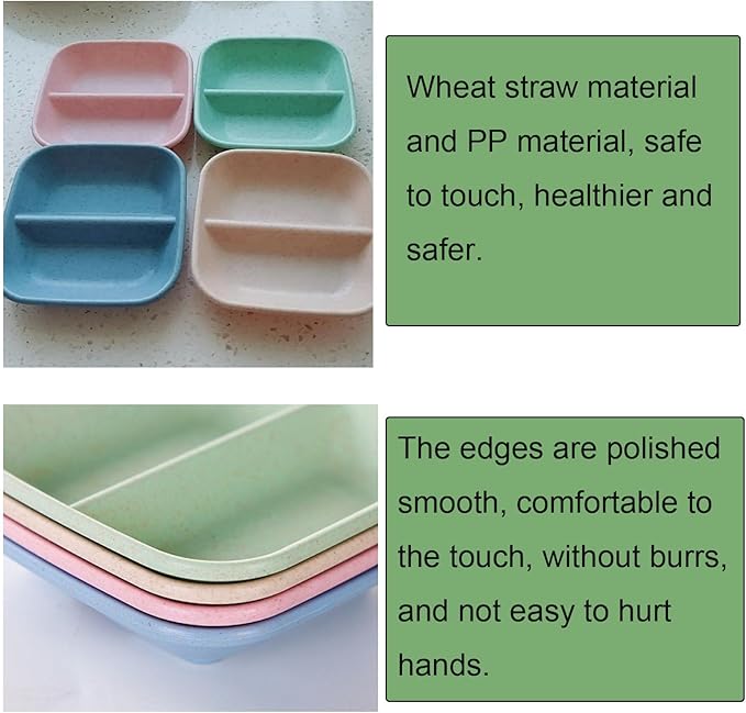 8 Pack Dipping Bowls Set 2 Grids Soy Sauce Dishes Pinch Bowls Dipping Bowls Dipping Sauce Bowl Small Serving Bowls for Side Dishes Sushi Mustard Tomato Sauce BBQ Seasoning Pepper Kitchup