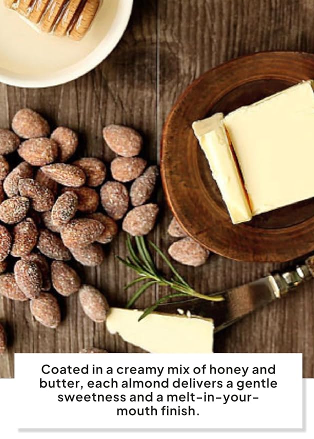 Korean Food Nuts Holic Honey Butter Almond, Sweet & Savory Seasoned Almond Snack, 8 Packs 8.5 oz (1.05 oz Each)