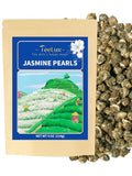 TeeLux Jasmine Pearls Green Tea, Handrolled Green Tea Loose Leaf with Delightful Aroma, Natural Jasmine Pearl Tea, 4 Ounce