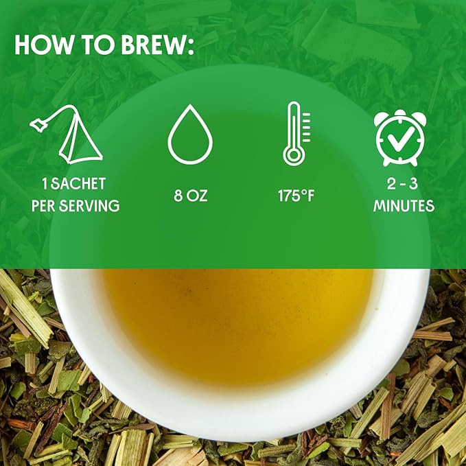 The Tea Spot Organic Keep Fit Green Tea with Yerba Mate and Matcha for Metabolic Support | Blend of Green Tea, Matcha, Yerba Mate, Rooibos, Lemongrass and Lemon Flavor | Caffeine-Free 15 Tea Bags