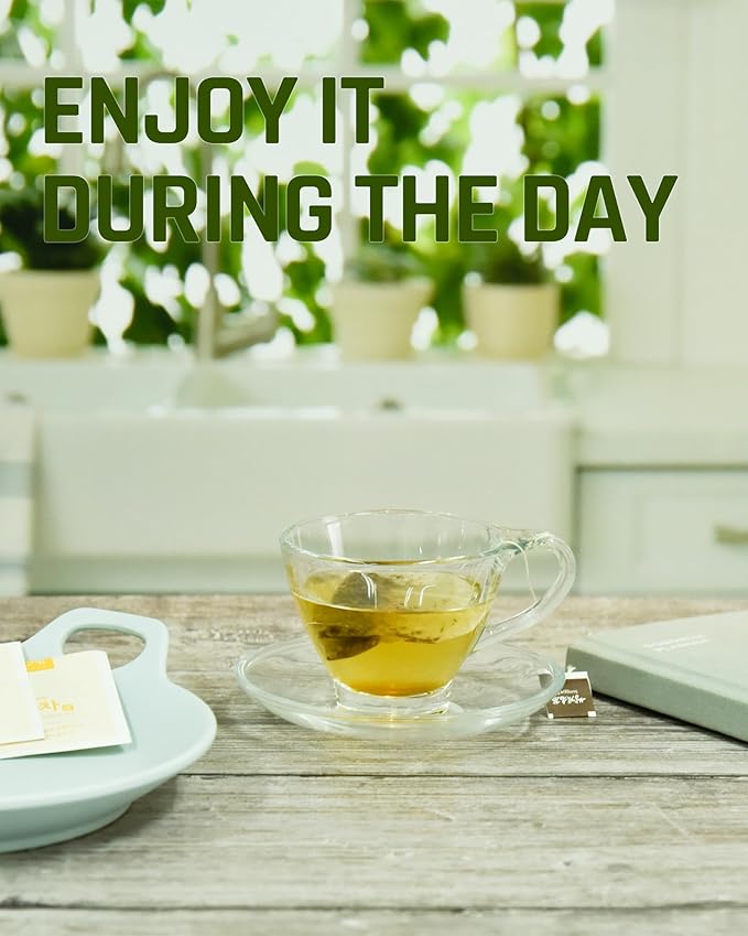 Ssanggye Green Tea 1.2g x 40 Teabag, Korea Traditional Natural Pure Green Leaf Tea, Soft Rich Flavor Smooth Refreshing Coffee-Alternative Single Serve Herbal Tea Hot & Cold Daily Drink for 4 Seasons