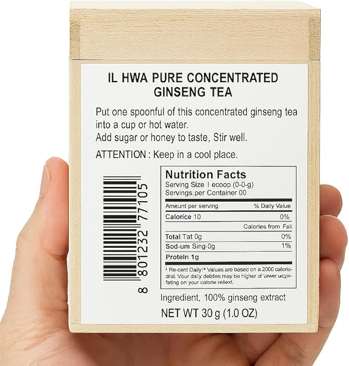 Ilhwa Pure Concentrated Korean Ginseng Tea 30 Grams 1 Ounce