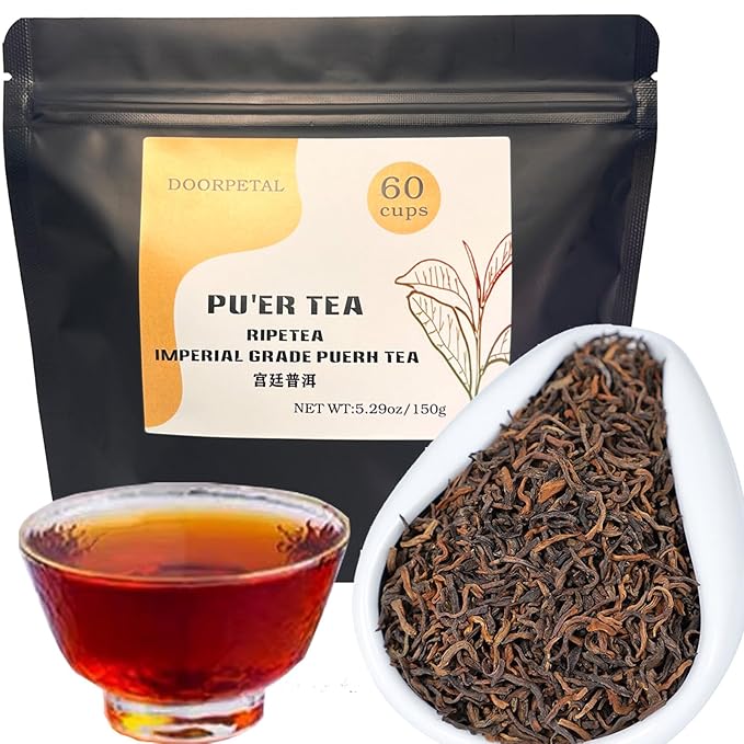 Premium Pu-erh Tea，pu erh leaf，puer ripe tea-Gong Ting Pu'er5.29oz/150g宫廷普洱-优质熟茶 (Imperial Grade PuerhTea)