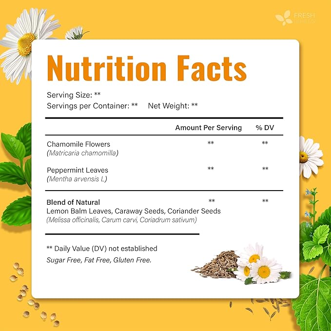 FreshDrinkUS, Chamomile Mint Tea Bags | 135 Count | Refreshing Herbal Blend of Chamomile Flower, Peppermint, Lemon Balm & other herbs – Smooth Floral & Minty Flavor – Premium Quality, Caffeine-Free