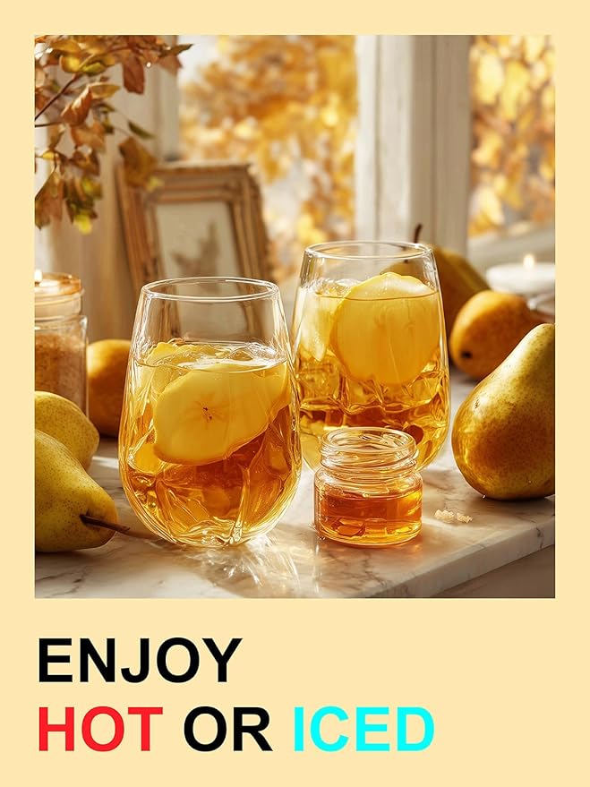 TeeLux Pear Honey Pu-erh Tea Bags, Premium Black & Pu-erh Blend with Natural Pear & Honey Flavor, Smooth & Sweet, 50 Count