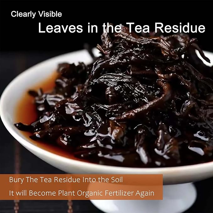 Junn Shenn Chinese Puerh Tea, Black Tea, 5 Years Aged Fully Fermented Red Tea, 30 Count Balls, 7.41Oz, 210g (About 1500ml Soup Per Ball)