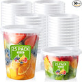 NEEBAKE 50 Set Deli Containers With Lids: [16oz 32oz] Combo Plastic Food Storage, Microwaveable & Freezer Safe To-Go, Leak-proof Meal-Prep