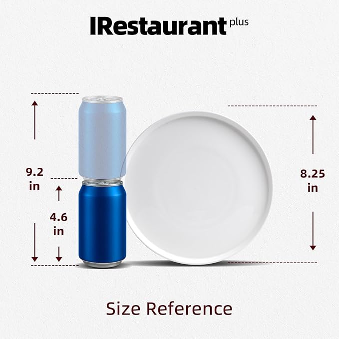 Bone China Cone Shape Commericial Grade Dinnerware, Salad Plate 8.25inch, Case of 12