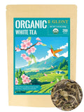 Organic White Tea Loose Leaf, 7oz Premium Whole Leaf White Tea, Light Floral & Clean Aroma, Smooth Refreshing Finish, Hot or Cold Brew, Low Caffeine