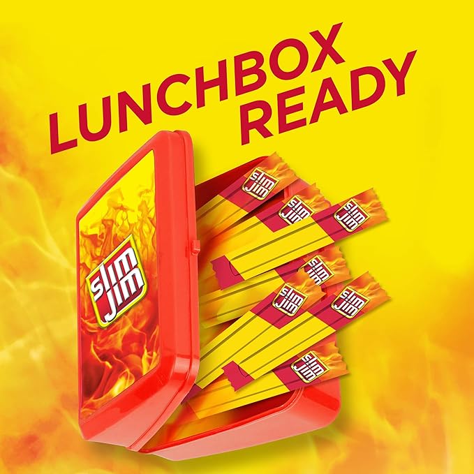 Slim Jim Smoked Meat Sticks, Original Flavor, 6g Protein Per Serving, Snack Size, 0.28 oz. 46 Count (Pack of 3)