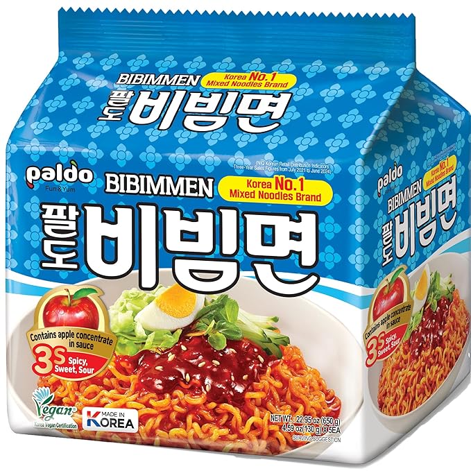Paldo Bibim Cold Noodle Instant Ramen 5 pack