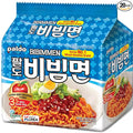 Paldo Fun & Yum Bibimmen Instant Cold Noodles, Pack of 20, Brothless Cold Ramen with Sweet & Spicy Seasoning Sauce, Oriental Style Korean Ramyun, Soupless K-Food, Family Pack (130g x 20)