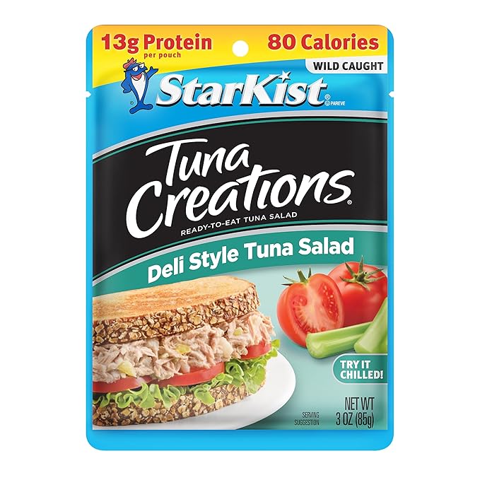 StarKist Tuna Creations Deli Style Tuna Salad Pouch (3 oz - 1 Pack) Wild Caught, High Protein Shelf Stable Seafood, Gluten Free, Soy Free, No Draining, Ready to Eat for Salads and Sandwiches