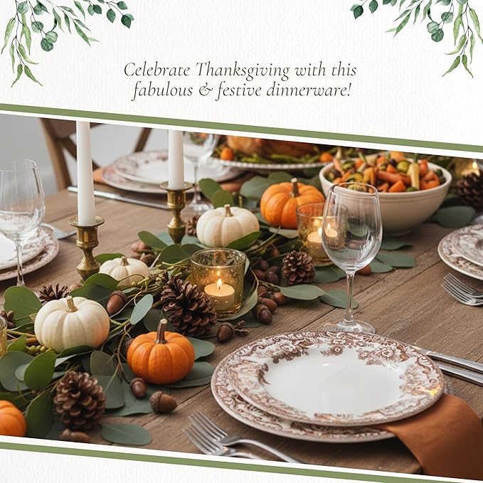 Spode Delamere Dinner Plate 10.5 Inch | Perfect for Thanksgiving and Other Special Occasions | Made in England from Fine Earthenware | Microwave and Dishwasher Safe