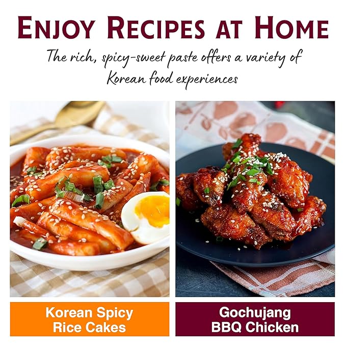 Sempio Gochujang Vegan Korean Red Chili Pepper Paste - Mild Heat: Sweet Spicy Savory Paste, Traditional Fermented Condiment for Cooking, Marinades, Dips, Halal Certified (2.2lbs/1kg)