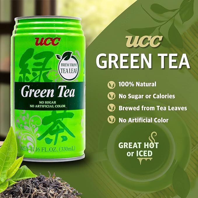 UCC Green Tea, 11.1-Ounce Cans (Pack of 24)