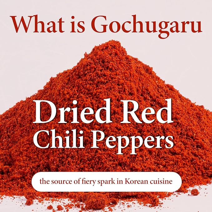 Wang Sun-Dried Fine Gochugaru for Kimchi, Red Pepper Flakes, Chilli Powder, 1 Pound