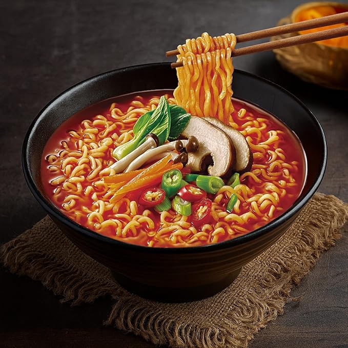 Paldo Hwa Ramyun Hot & Spicy Instant Noodle Soup 4.23oz (Pack of 10)