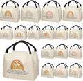 Teacher Appreciation Gifts Bulk Back to School Thank You Insulated Lunch Bags Teacher Reusable Lunch Bags Leakproof Totes End of Year Appreciation Gift for Men Women(12 Pcs,Boho)