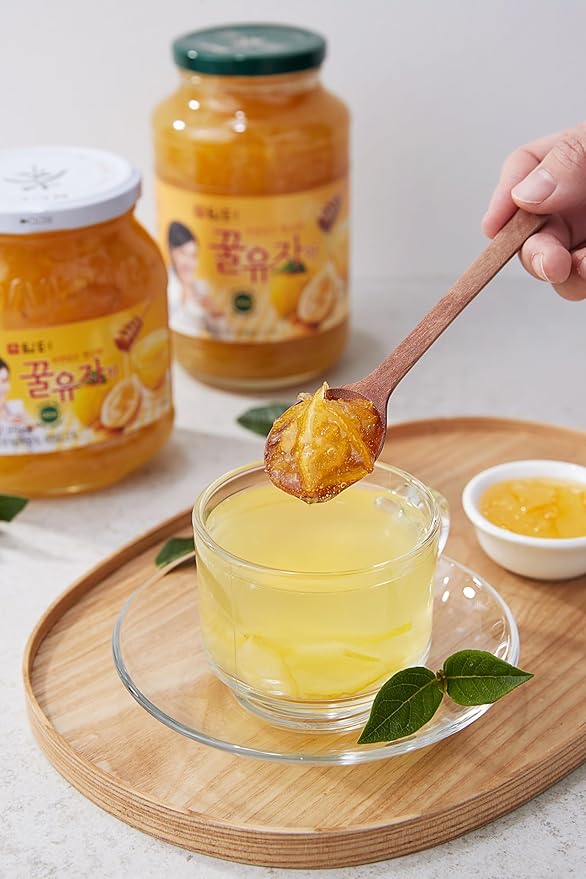 Damtuh Honey Citron Tea, Korean Yuja/Yuzu Fruit Preserve, 1.7 lb Jar – Sweet Citrus Drink Mix for Hot or Iced Beverages