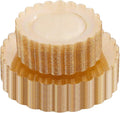 LIYH 60 Pcs Gold Glitter Plastic Scalloped Plates - Disposable Heavyduty Combo Plastic Plates Dishes Included 30 Dinner Plate 30 Dessert Plate for Weddings Party Birthday