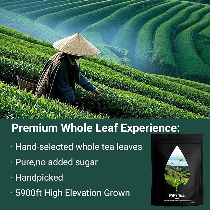 Pipi Tea,Pipi Oolong Tea, Extra Value 4g*25 Bags Selected Tea Leaves, Cortisol & Calming Tea for Stress Relief, Vegan, Non-GMO (2)