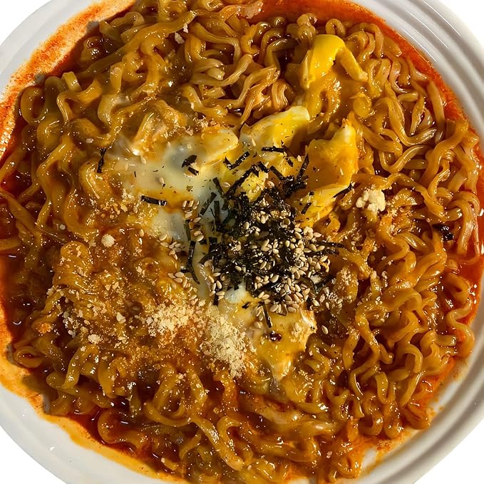 Buldak Ramen Noodles Cheese Flavor - 6 Pack Cup Noodles, Korean Spicy Hot Chicken Stir Samyang Brand