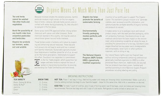 Davidson's Organics, English Breakfast, 100-count Unwrapped Tea Bags