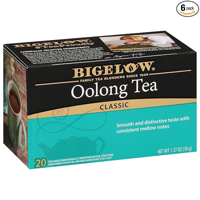 Bigelow Tea Oolong Tea, Caffeinated Tea with Fresh, Smooth Taste, 20 Count Box (Pack of 6), 120 Total Tea Bags