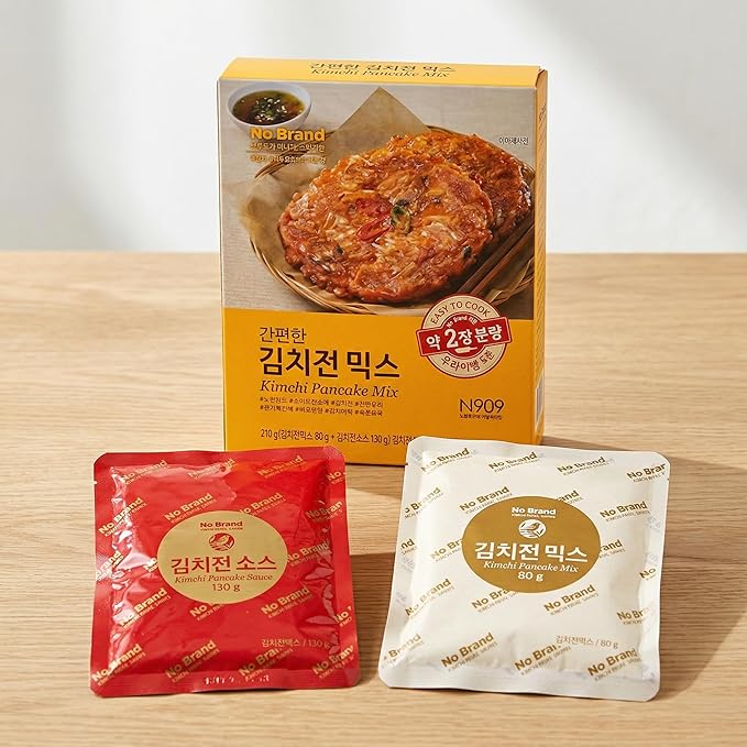 Authentic Korean Kimchi Pancake (Kimchijeon) Mix Kit - Makes 4 Pancakes, Easy DIY Cooking Set, Savory & Crispy K-Food Meal, Quick 5-Minute Prep, Spicy Savory Pancake Flour with Real Kimchi Sauce,김치전 믹스 2개입