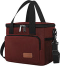Femuar Lunch Bags for Women/Men, Insulated Lunch Bag for Work Office Picnic - Lunch Cooler Bag Leakproof Lunch Box with Adjustable Shoulder Strap - Red