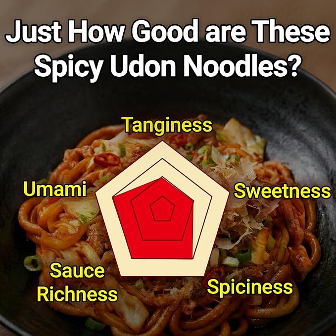 Nongshim Yaki Udon Hot & Spicy, Stir Fry Style Korean Inspired Noodles, Sweet and Spicy Sauce with Chewy Non Fried Noodles, Bold Flavor Noodle Dish, 8.64 oz (Pack of 10)