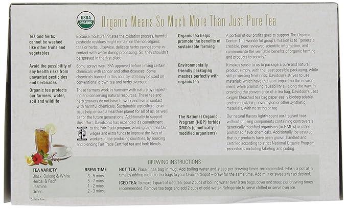 Davidson's Organics, Cherry Vanilla, 100-count Unwrapped Tea Bags
