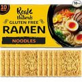 Gluten free ramen noodles (10 packs) gf gluten free noodles vegan healthy brown rice noodle. Low sodium ramen plain noodle no seasoning. Gluten-free pasta Japanese food yakisoba lo mein. Real Naturals