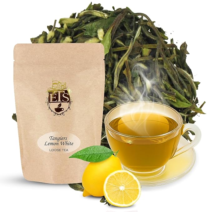 English Tea Store Loose Leaf, Tangiers Lemon Flavored White Tea, 2 Ounce