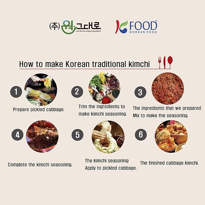 Wongeudaero Kimchi Seasoning Mix – Korean Kimchi Powder for Cabbage & Radish (200g) – Instant Fermented Flavor Base – No Added MSG – Korean Cooking Spice