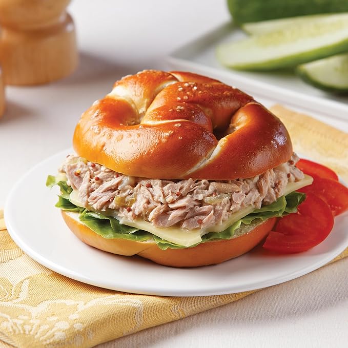 StarKist Tuna Creations Whole Grain Dijon Mustard Tuna Salad Pouch (3.0 oz - 24 Pack) Wild Caught, High Protein Shelf Stable Seafood, No Draining, Ready to Eat for Salads and Sandwiches