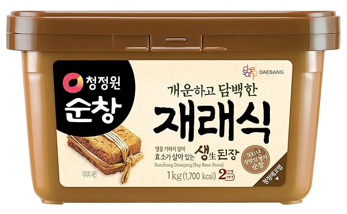 Doenjang - Premium Korean Soybean Paste [Original, 2.2 lb (1kg)] – Fermented Korean Miso-Style Bean Paste for Doenjang Jjigae, Stews, Soups, Marinades & Dipping Sauces – Rich Umami Korean Pantry Essential