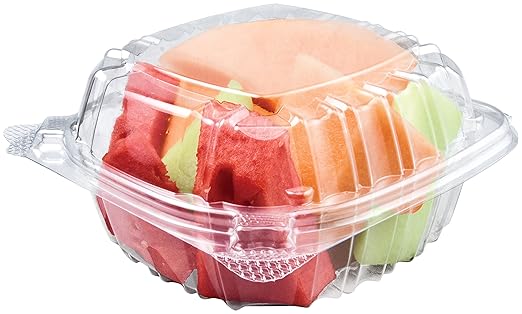 Dart C57PST1 OPS 6 in Clear Hinged Container, 6.0 X 5.8 in (Case of 500)