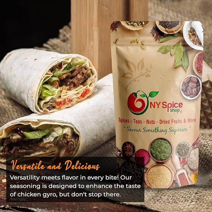 NY Spice Shop Chicken Gyro Greek Seasoning Blend - Savory Herb & Spice Mix for Cooking – Gyros Grek Seasonings Spices (6 Oz)