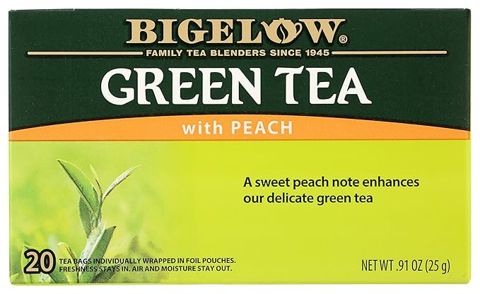 Bigelow Green Tea w/ Peach Tea Bags, 20 ct