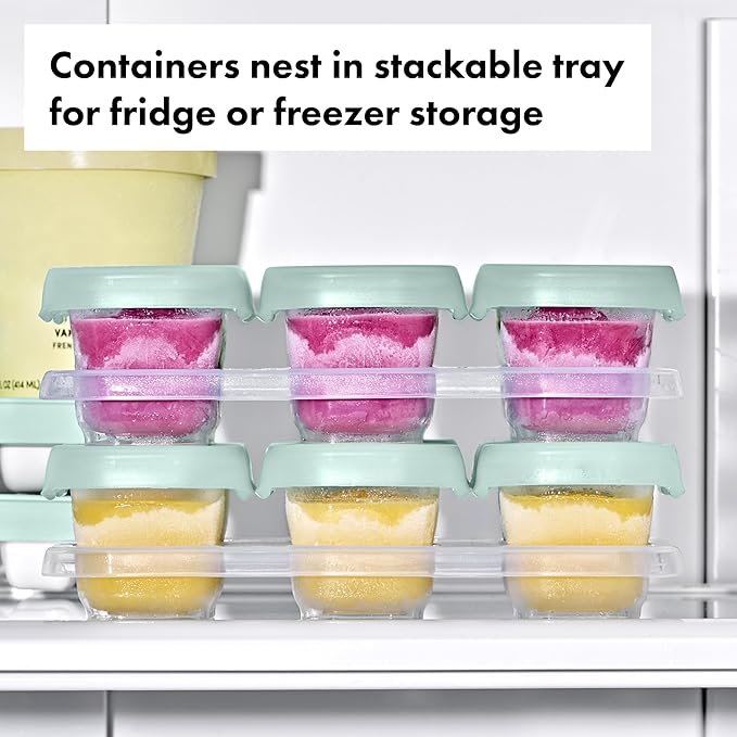 OXO Tot Baby Blocks Freezer Storage Containers (2 Oz.) - Opal