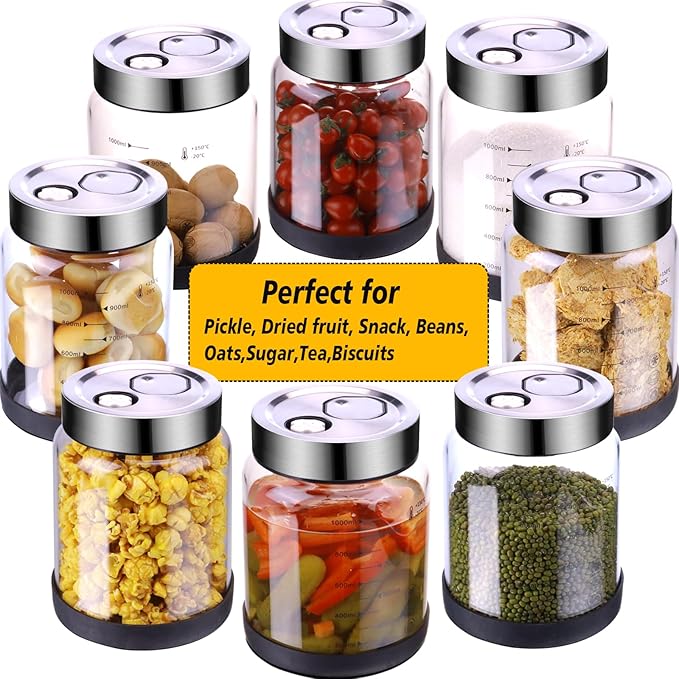40 oz Fermentation Mason Jar, Pickle Jar for Fermenting, Glass Canister for Food,Kitchen Container for pickle, flour, Cookie, Candy, Loose Tea