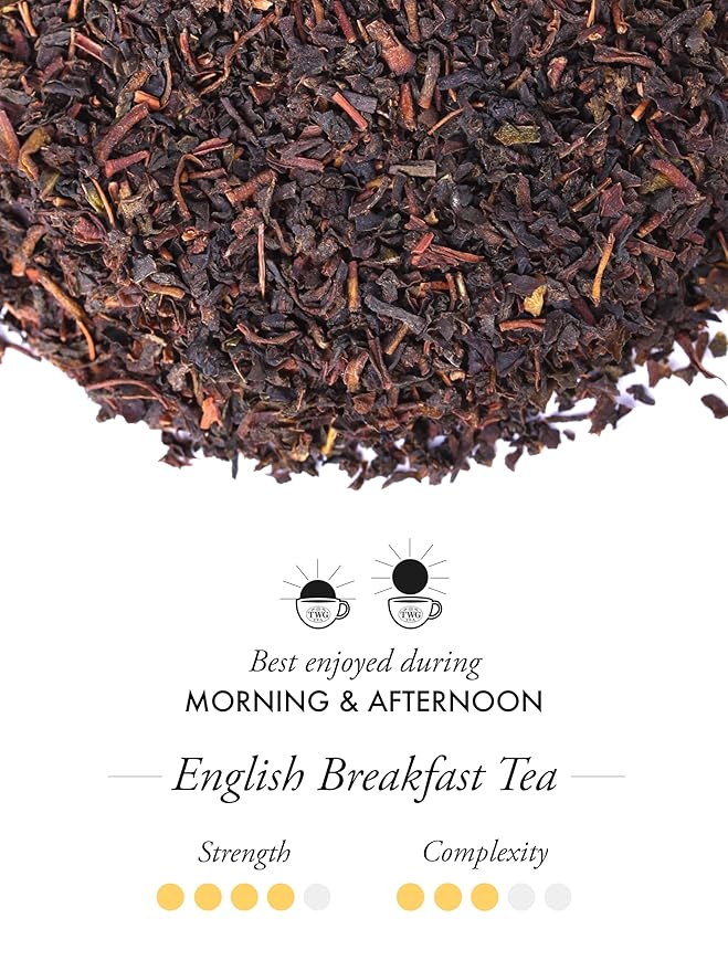 TWG Tea | English Breakfast Tea | Black Tea | Full-Bodied with Floral Undertones | Haute Couture Tin, 110g | Gift Set