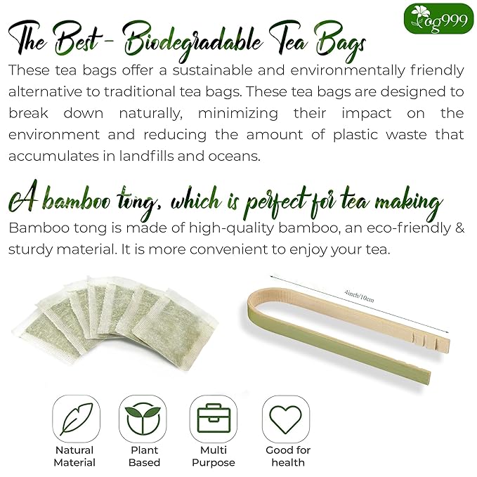 TOG999, 60 Tea Bags, Blend of Senna Leaves - Peppermint - Licorice - Fennel, 100% Natural Ingrendients, Hand-made Herbal Tea, Relieves Constipation Naturally Tea, No Sugar, No Caffeine, No Gluten, Vegan.