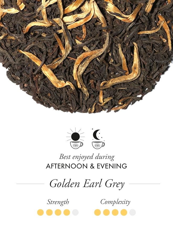 TWG Tea | Golden Earl Grey | Black Tea | Bergamot | Haute Couture Tin, 100g | Gift Set